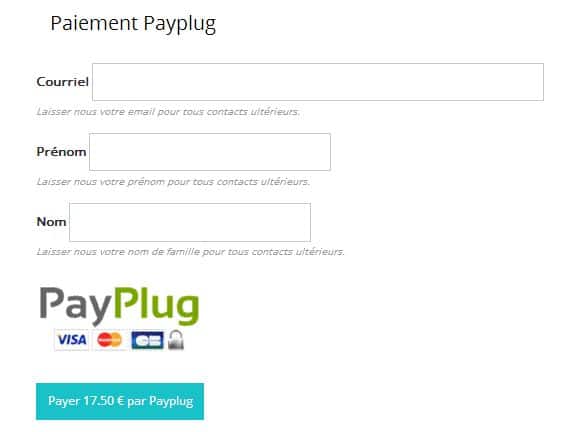 envoyer une demande de paiement avec PayPlug